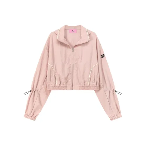 CHUU Cropped Coats Women's Gray Pink