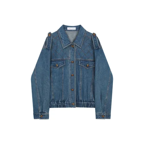 VEGA CHANG Denim Jackets Women's Blue