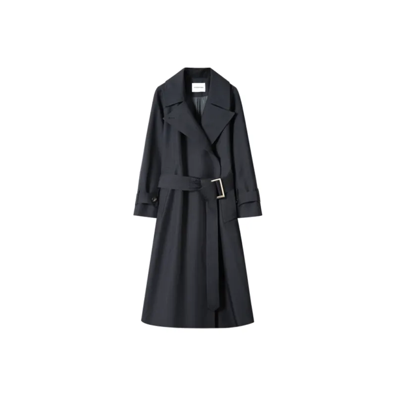 MOSIIMORII Coats Women's Dark Blue Black-0