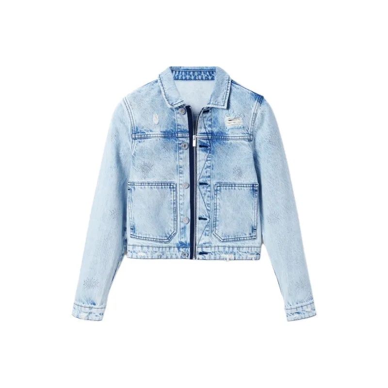 Desigual Denim Jacket Women's Light Blue-0