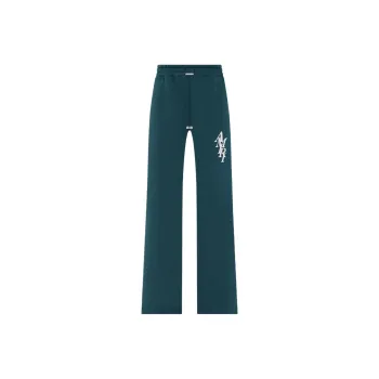 AMIRI Vertical Stack Amiri Baggy Sweatpant Casual Pants Women's Lake Green