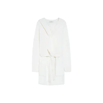 MaxMara Finezza Collection Wool Coat With Belt Coat Women's White