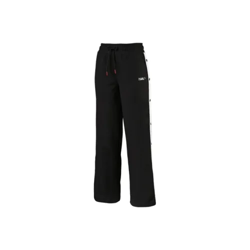 PUMA ONE SHOULDER HEART Knitted Sweatpants Women's Black