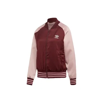 Adidas Originals SATIN BOMBER TT Baseball Jacket Women's Vibrant Pink