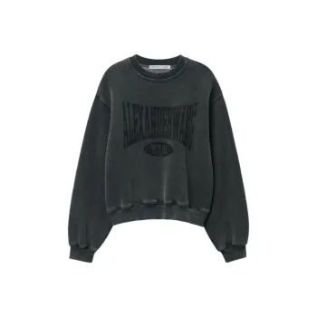 Alexander Wang Graphic Crewneck Sweatshirt Black