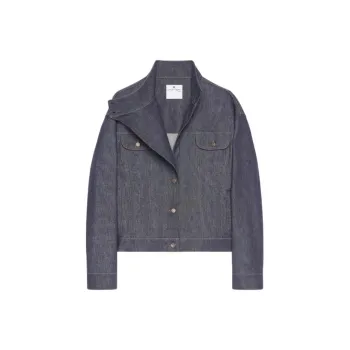 COURREGES Motorcycle Button Up Denim Jacket