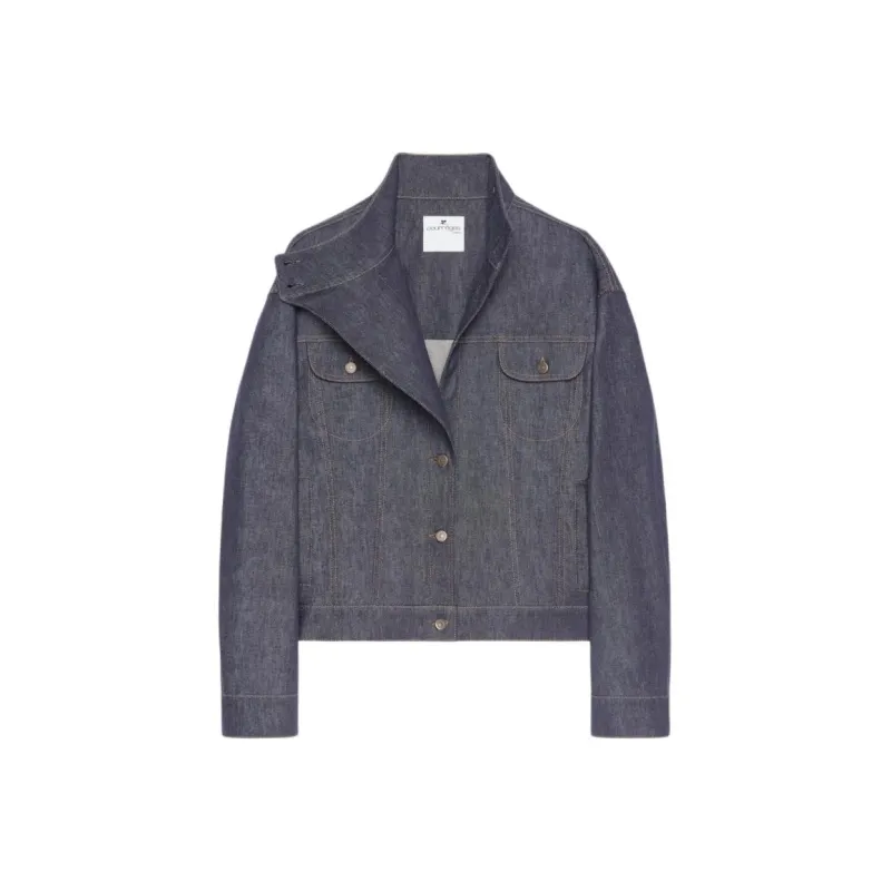 COURREGES Motorcycle Button Up Denim Jacket-0