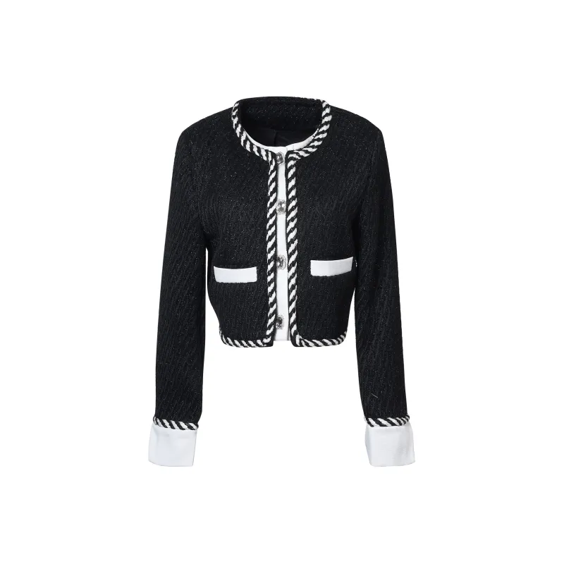 AURORA MUSE Cropped Coat Women's Black-0
