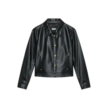 DKNY Leather Jacket Women's Black
