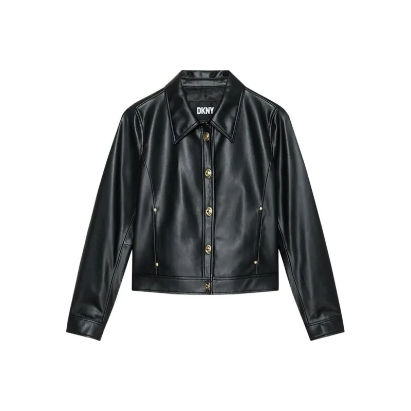 DKNY Leather Jacket Women's Black-0