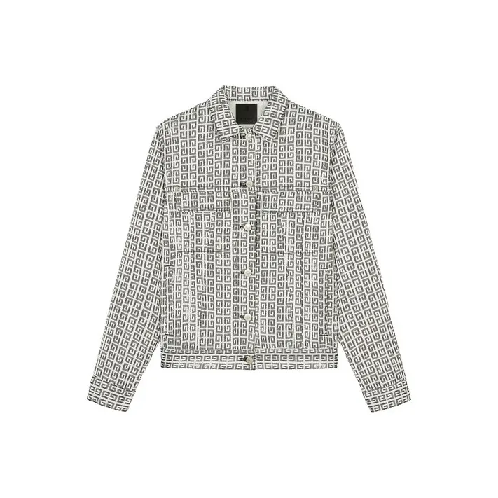 Givenchy 4G Jacquard Denim Effect Jacket 'Black/White'-0