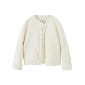 XIANGYING Coats Women's Beige