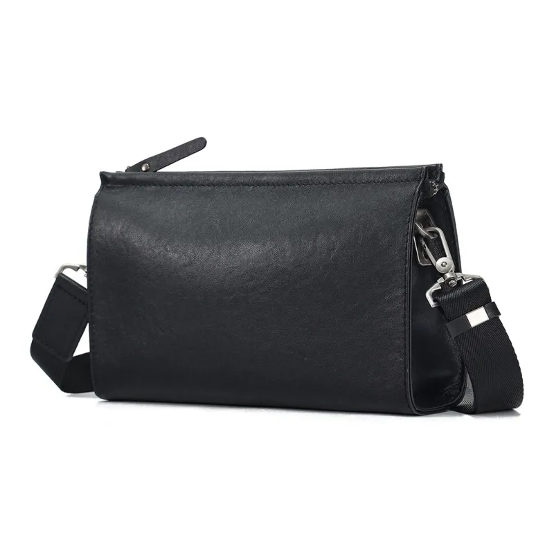 VIHUS Leather Shoulder Bag Men's Black-0