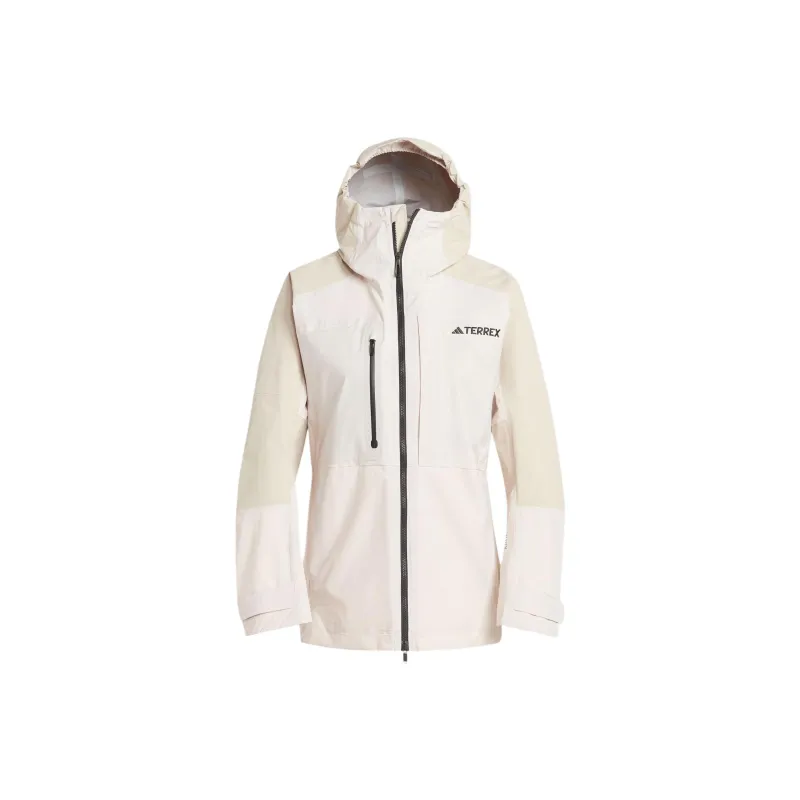 Adidas Waterproof And Windproof Windbreaker Jacket Women's Light Sesame Earth-0
