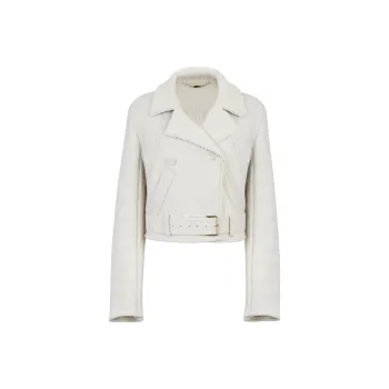 FENDI Leather Jacket Women's White