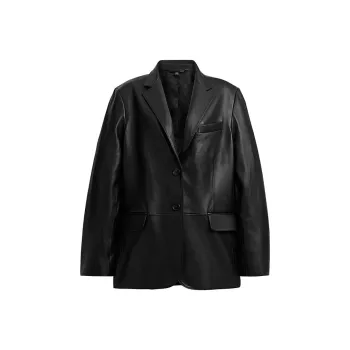 COACH Leather Jackets Women's Black