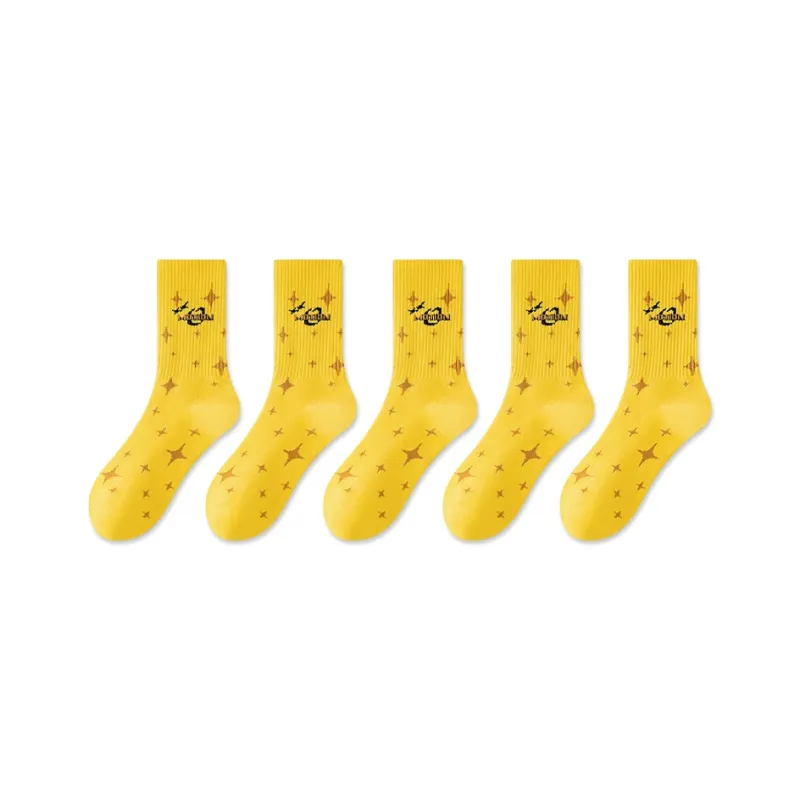 Taste The Color Mid Calf Socks Women's 5 Pack-11