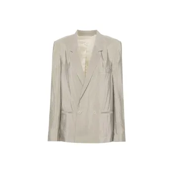 Lemaire Double breasted Crinkled Blazer