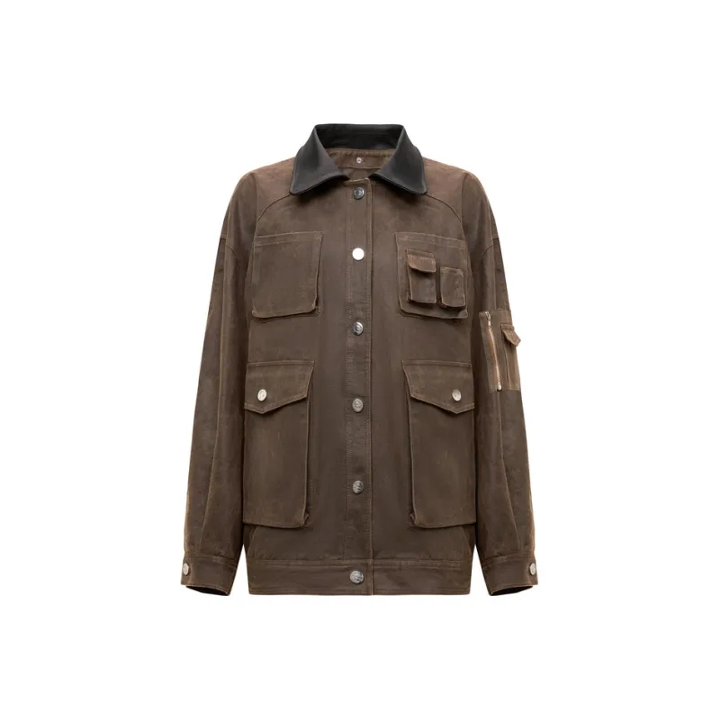 Lost In Echo Cropped Coats Women's-4