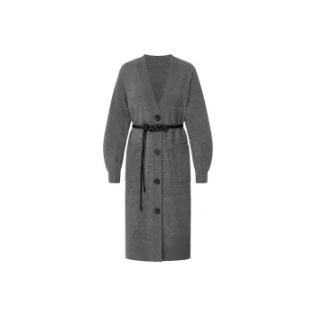MO&CO Coats Women's Medium Heather Gray