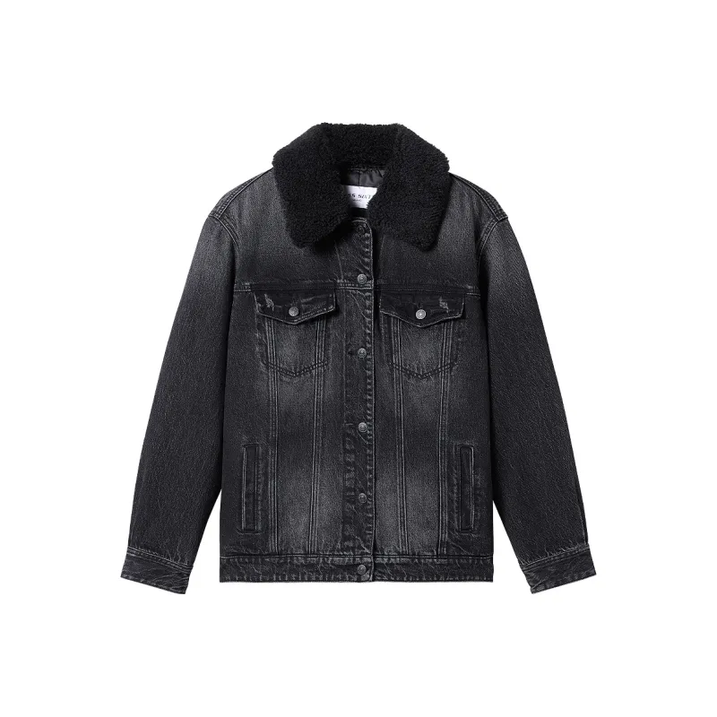 Miss Sixty Denim Jacket Women's Black Gray-0