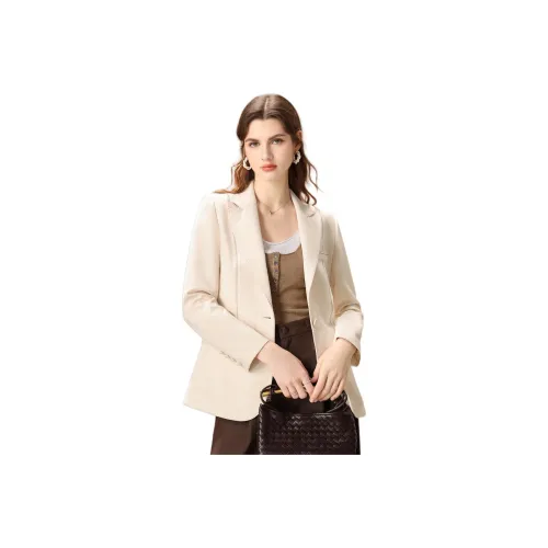 FENHONGMALI Business Suit Women's Ecru