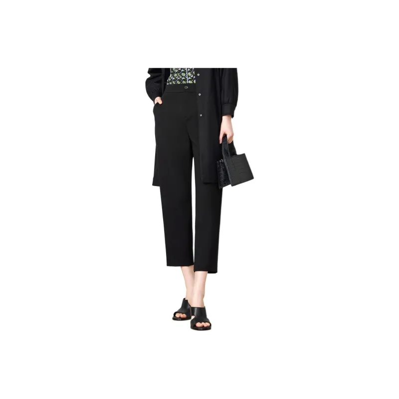 JZ. ANNAKRO Casual Pants Women's Plain Black-0