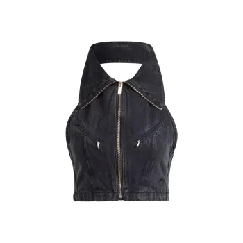 Adidas Originals Fashion Montreal Denim Cropped Vest