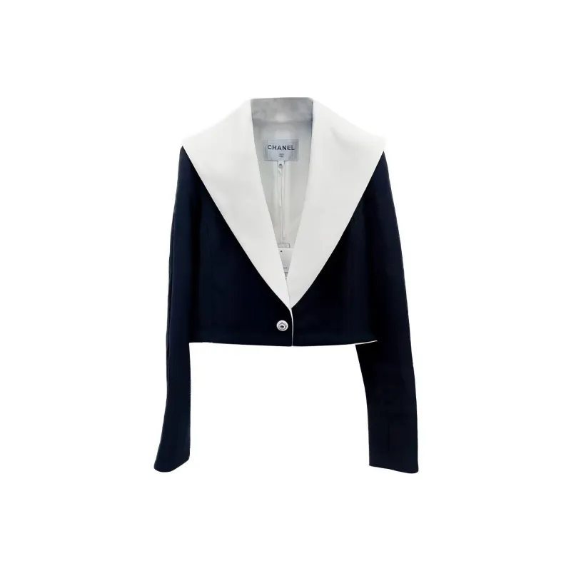 CHANEL Cropped Coat Women's Black-0