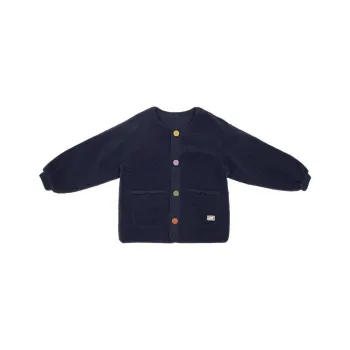 Cloud Factory Velvet-feel Coat Women's Navy Blue