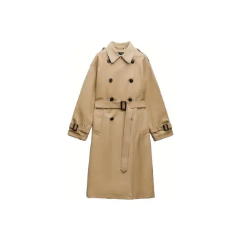 ZARA Trench Coat Women's Light Camel