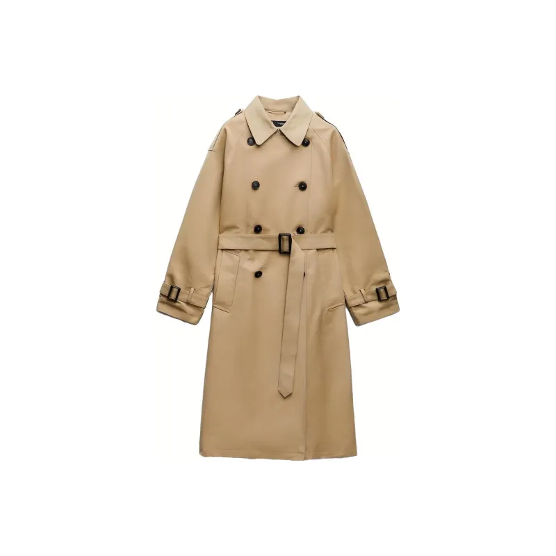 ZARA Trench Coat Women's Light Camel-0