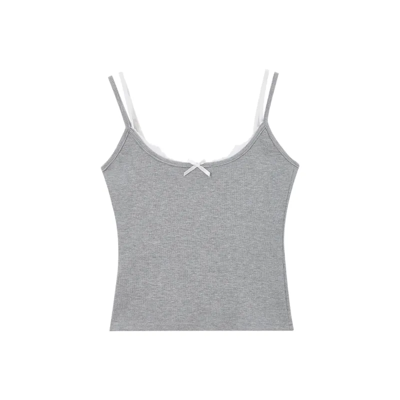 SUSANSAN Tank Tops Women's Gray-0