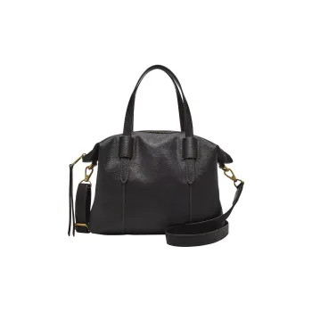 FOSSIL Leather Shoulder Bag, Crossbody Bag, Handbag Women's Black