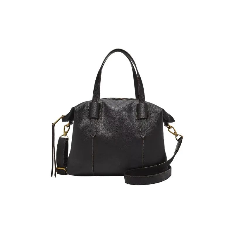 FOSSIL Leather Shoulder Bag, Crossbody Bag, Handbag Women's Black-0