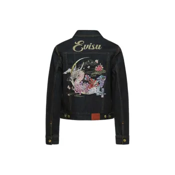 EVISU Denim Jackets Women's Denim Blue