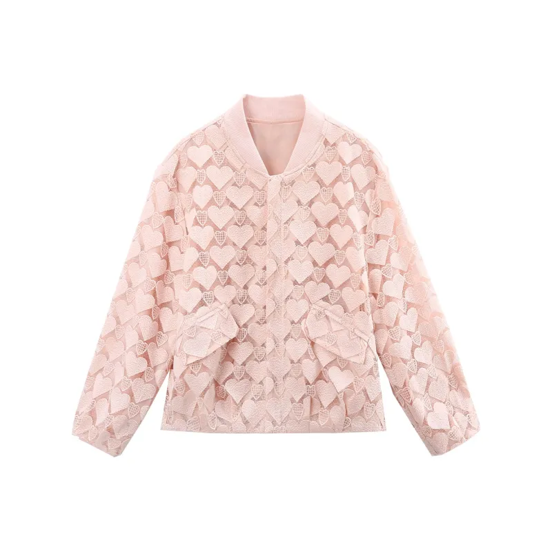 A Paradise For Awakening Cropped Coats Women's Pink-0