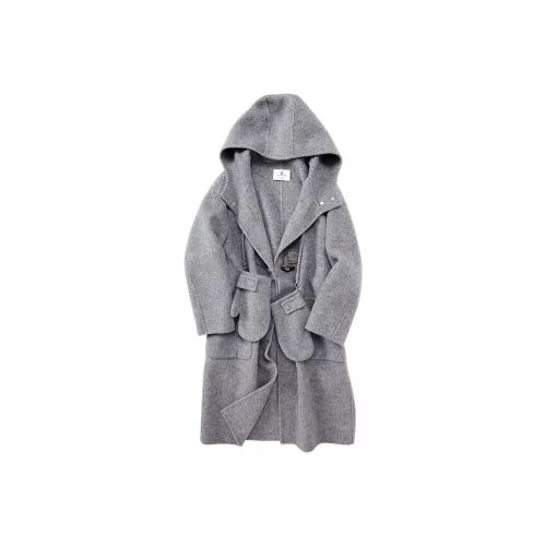 XIANGYING Coats Women's Gray