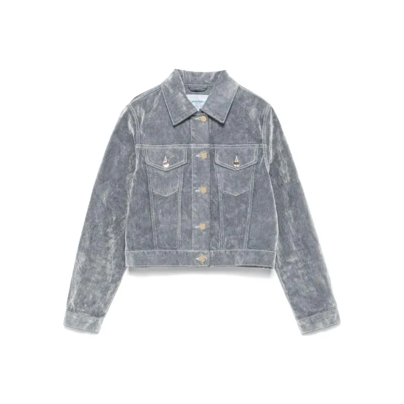 CASABLANCA Long Sleeved Peach Denim Jacket-0