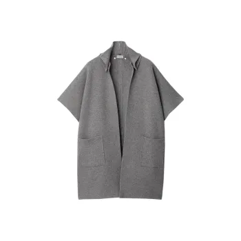 Burberry SS24 Cashmere Cape Cloaks Women's Light Gray