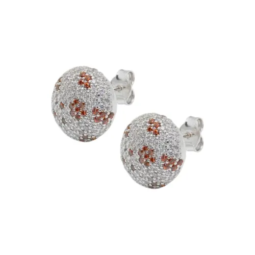 LOEWE Sterling Silver, Crystal Earrings Unisex Silver