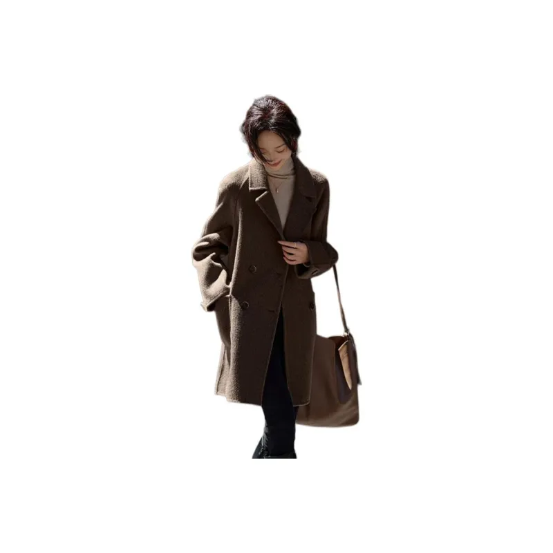 Mo Han Yi Mei Coat Women's Beautiful Coffee-0