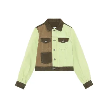 GANNI Colour Block Denim Jacket