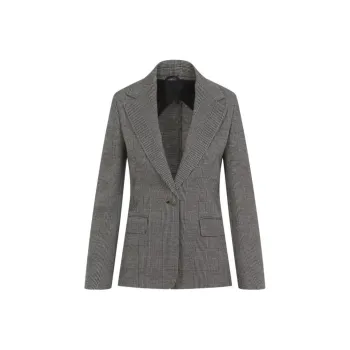 MaxMara Muschio Checked Single Breasted Jacket