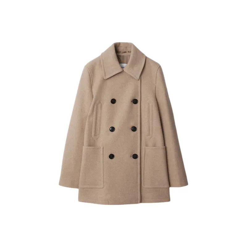 Burberry Coats Women's Taupe-0