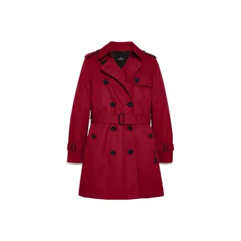 COACH SS21 Trench Coat Women's Red