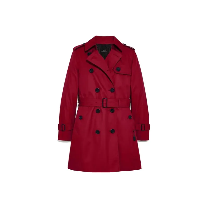 COACH SS21 Trench Coat Women's Red-0