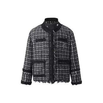 REMODUTION Cropped Coats Women's Black