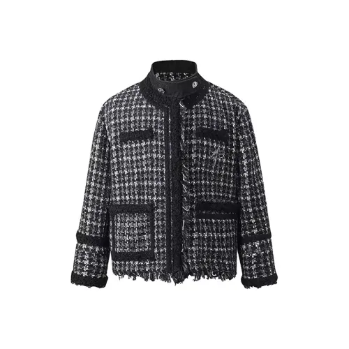 REMODUTION Cropped Coats Women's Black