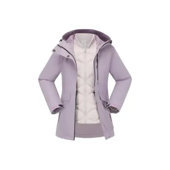 DECATHLON Waterproof And Warm Windbreaker Jacket Women's Purple/Light Gray